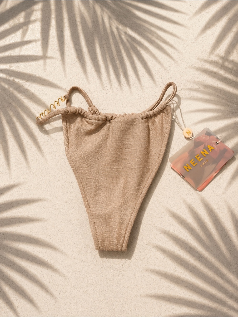 NEENA gold glitter thong bikini bottom - Picture 2 of 2
